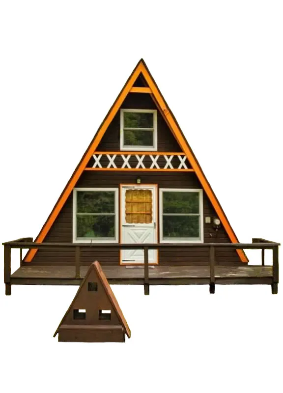 A-Frame Cabins Plans 24' x 21' Two Story A Frame Cabin Vacation Tiny House DIY