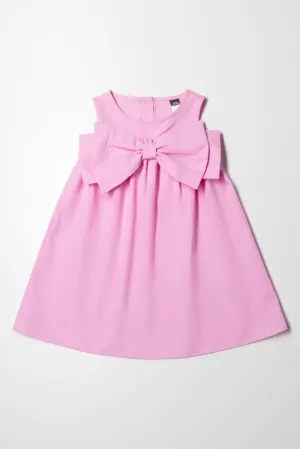 A-Line Bow Dress Pink