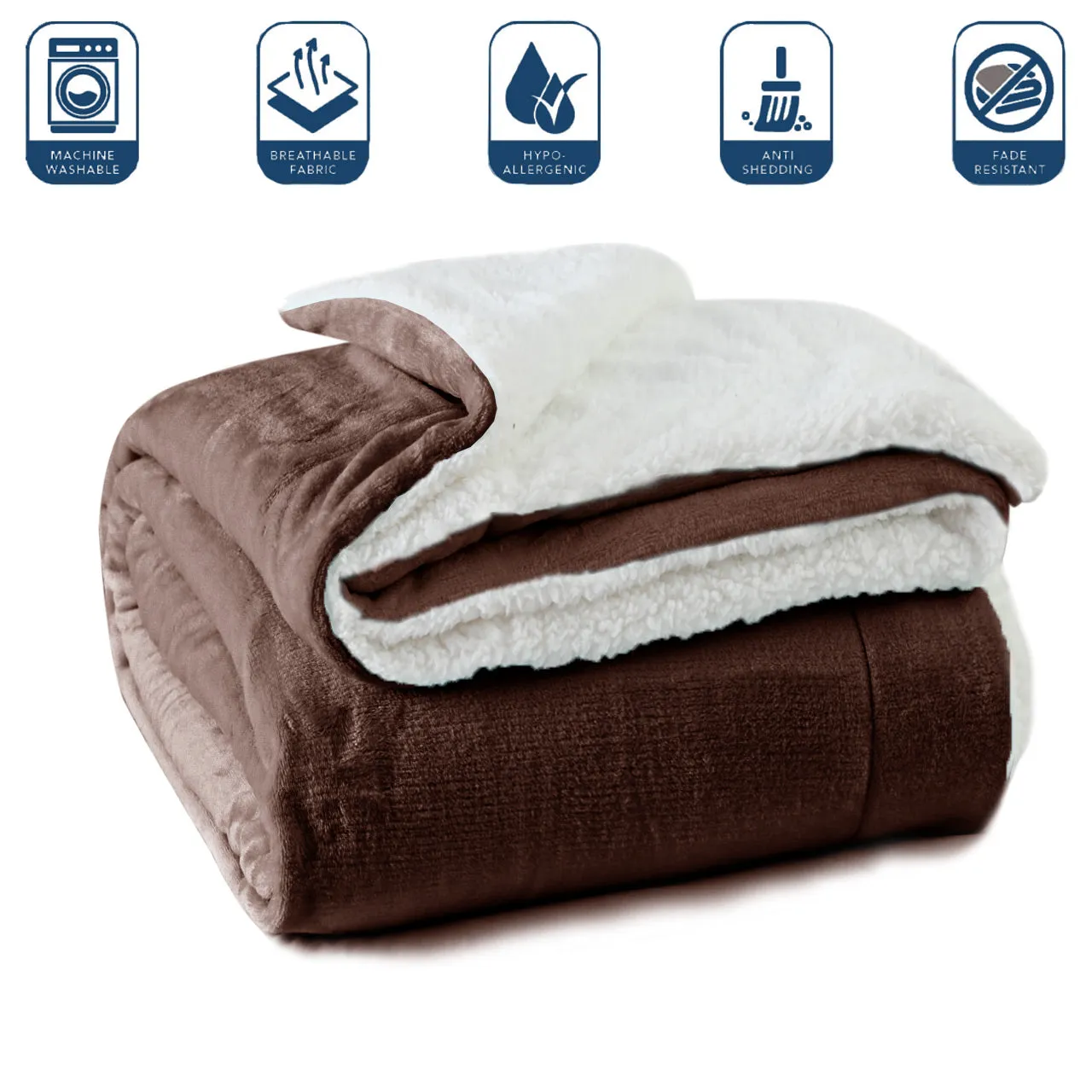 All Seasons UltraSoft Sherpa Blanket Throw