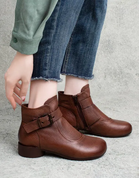 Ankle Buckle Comfortable Winter Ankle Boots