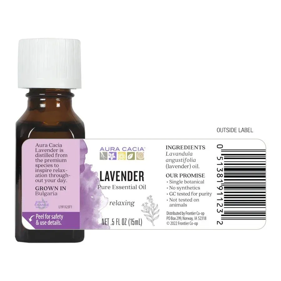 Aura Cacia Lavender Essential Oil 0.5 oz Oil