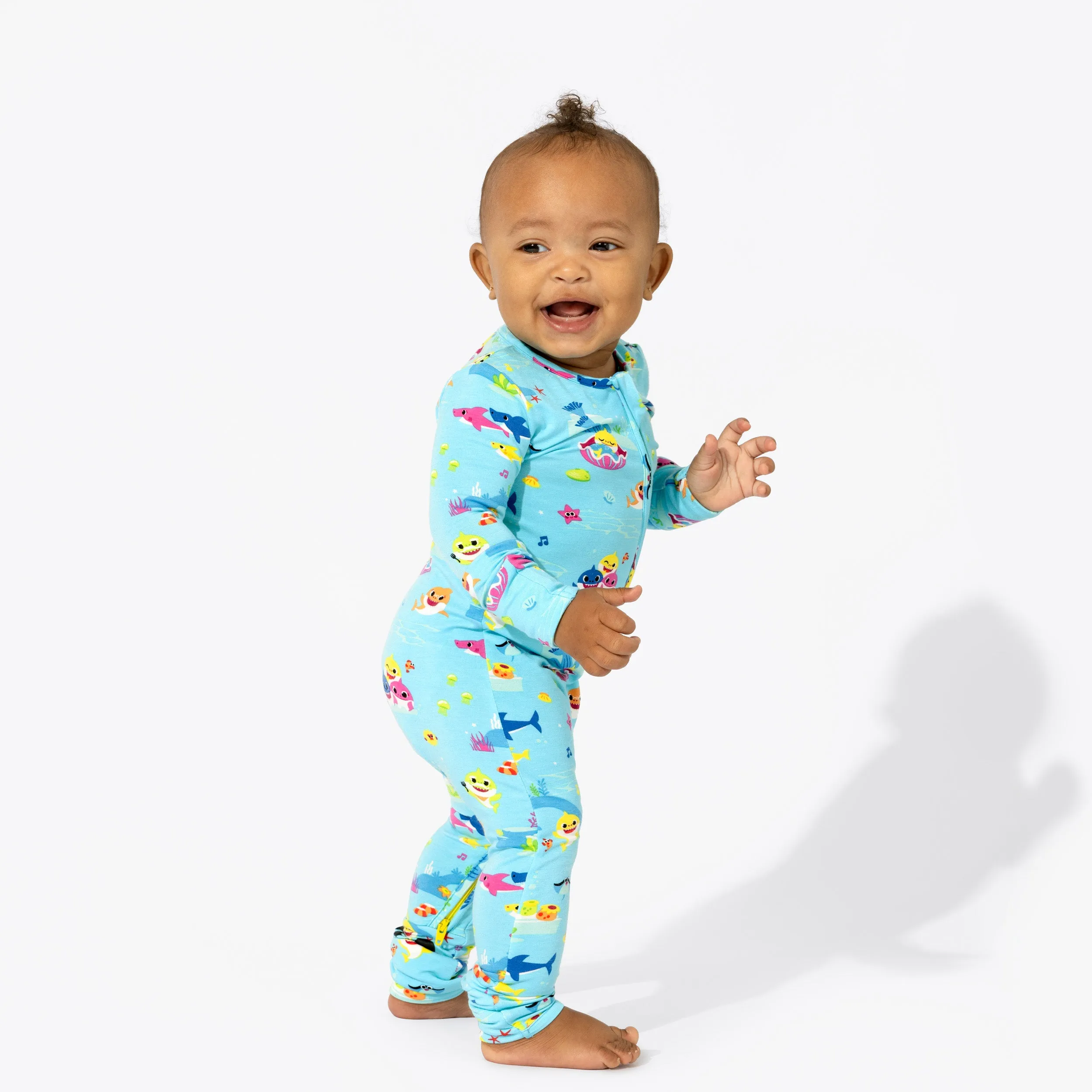 Baby Shark Bamboo Convertible Footie