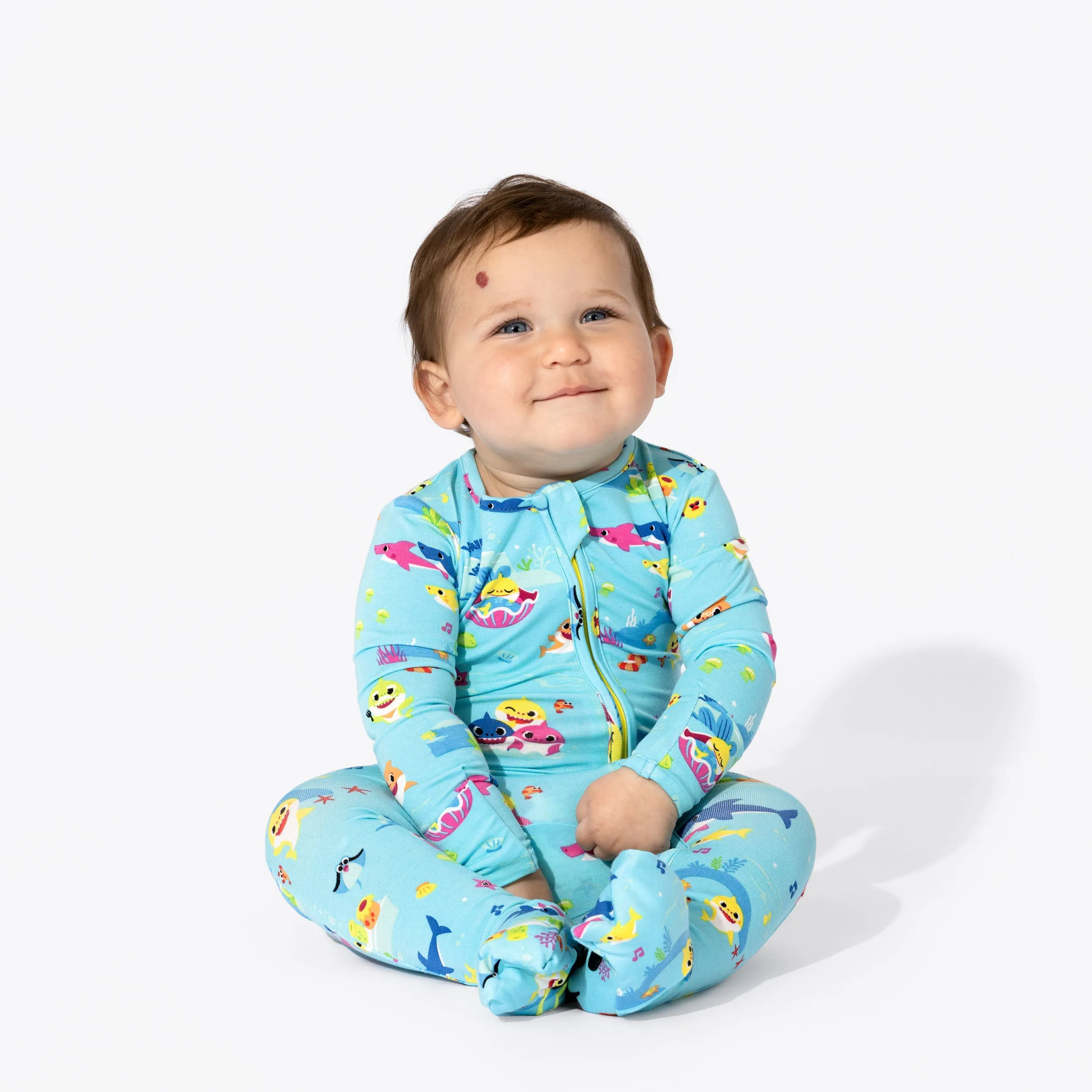 Baby Shark Bamboo Convertible Footie