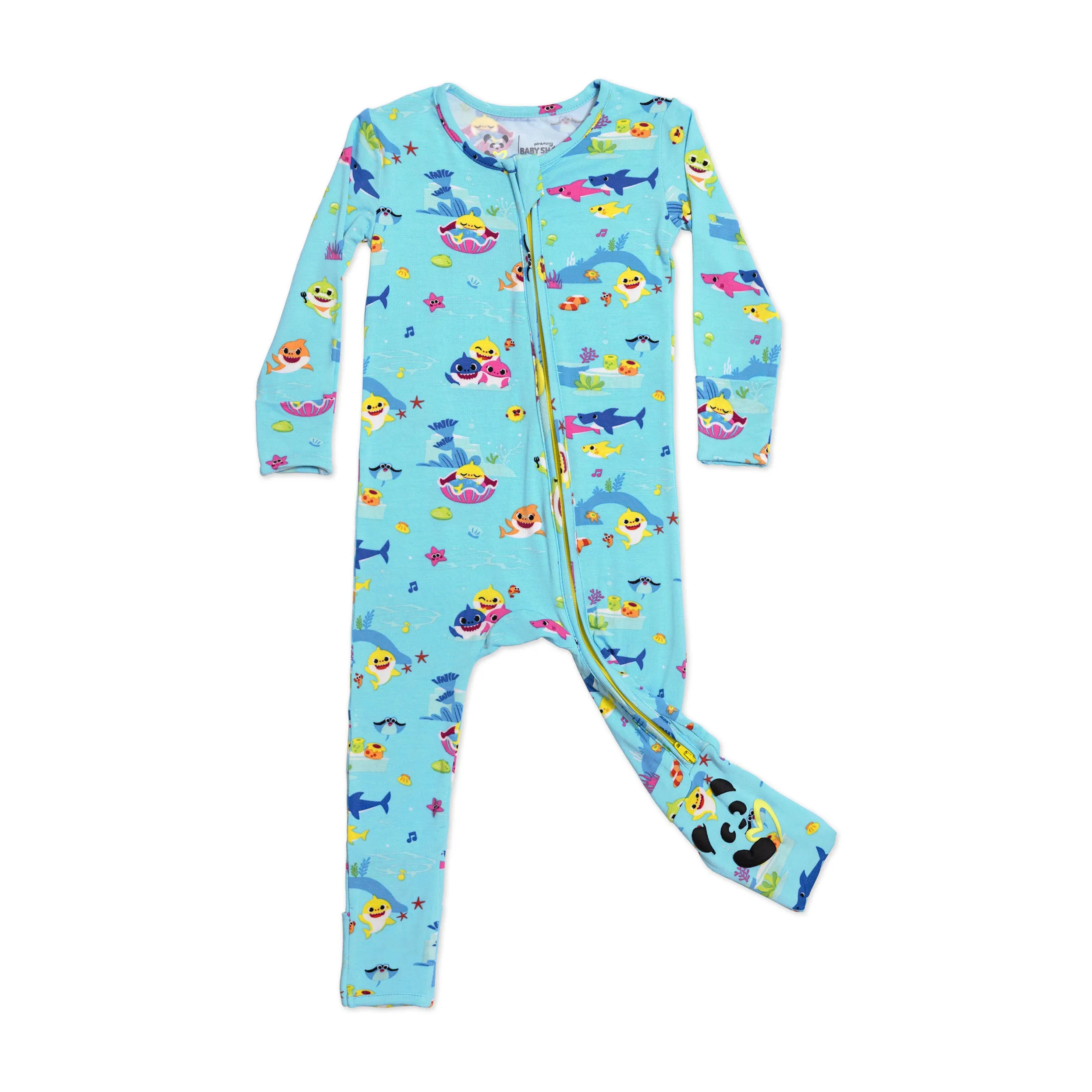 Baby Shark Bamboo Convertible Footie