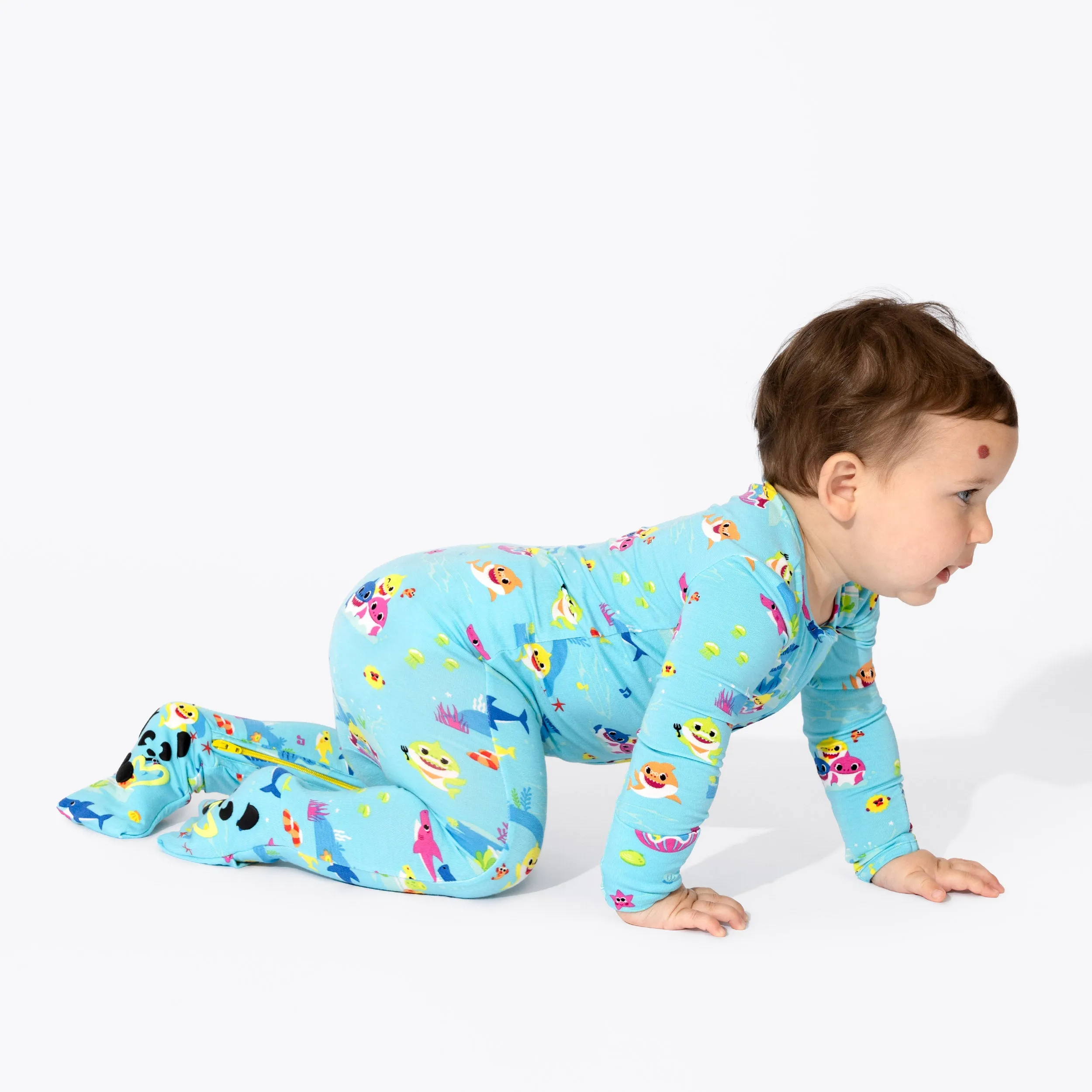 Baby Shark Bamboo Convertible Footie