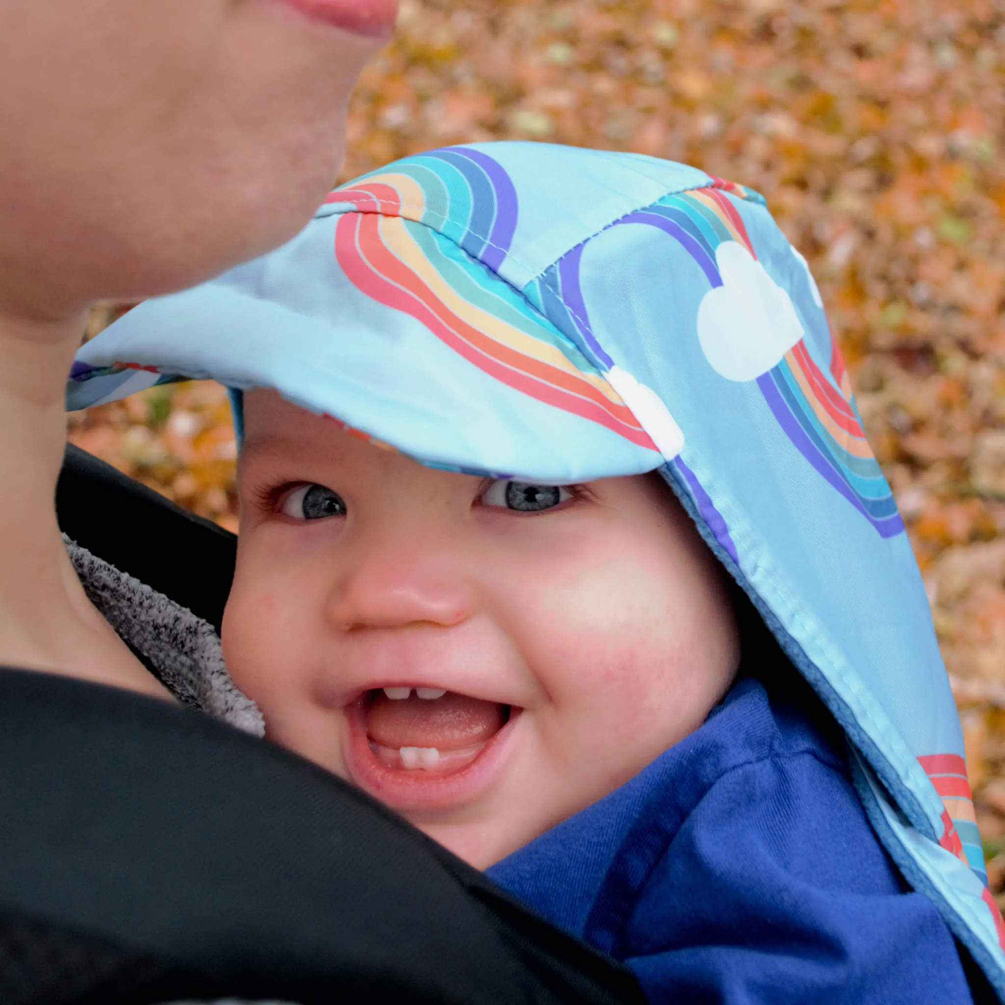 BabyWearing Fleece-lined Cover - RETRO RAINBOW