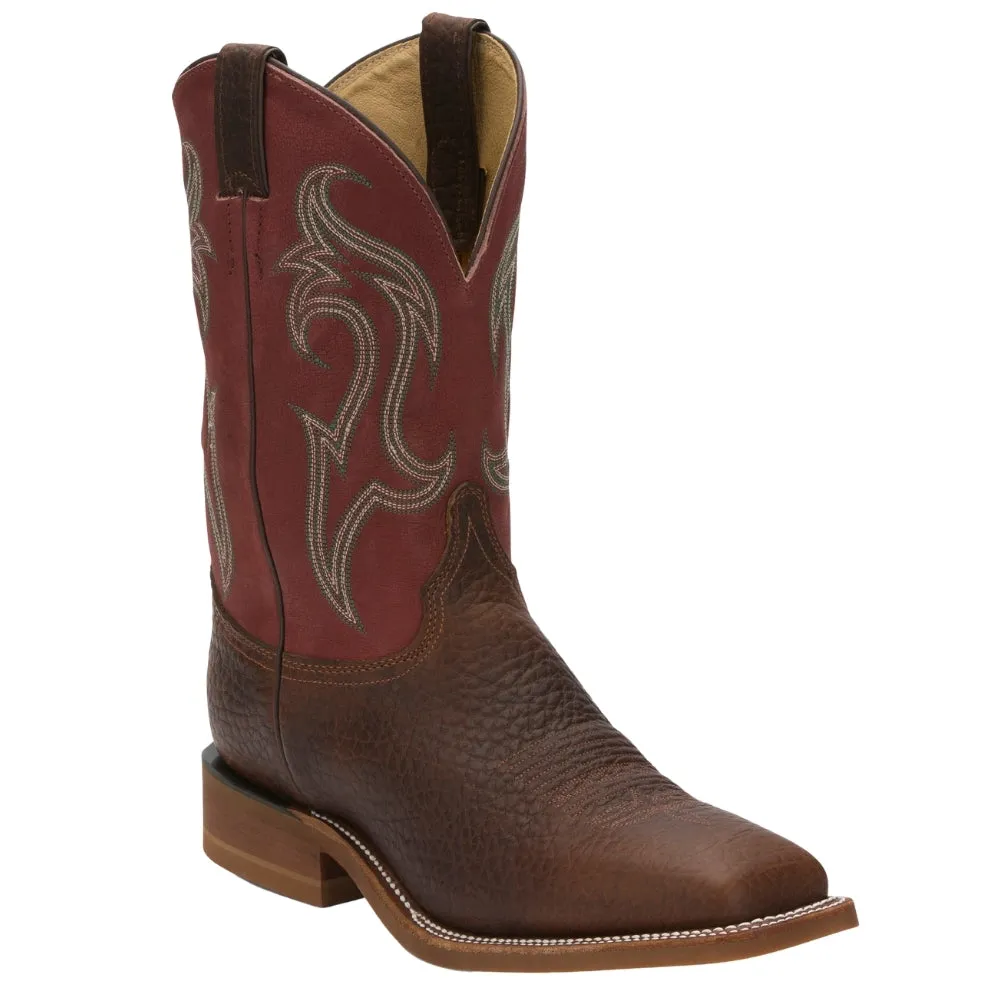 Bender 11 inch Embroidered Square Toe Cowboy Boots