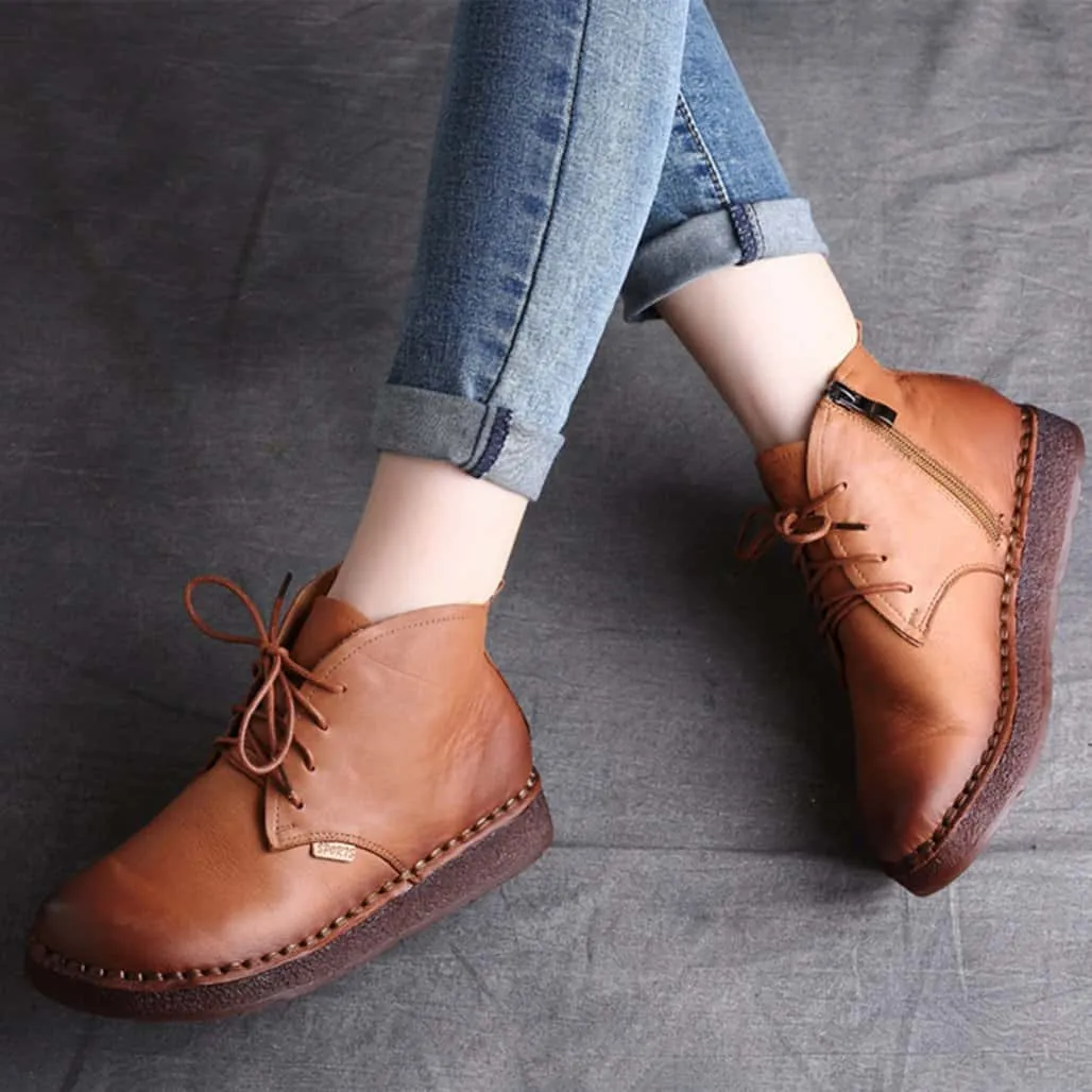 BEST Winter Comfortable Handmade Retro Walking Boots 35-42