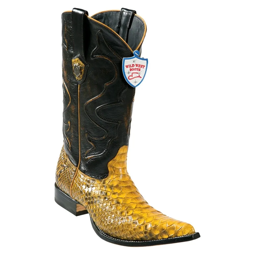 Boots Handcrafted #955702 Men's Python 3x Toe Buttercup | Size 10.5 EE