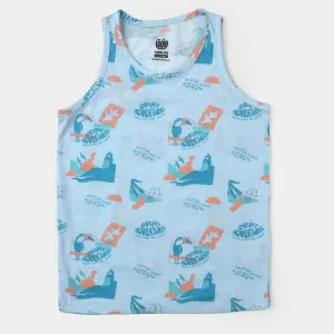 Boys Cotton Sando Adventure - Blue