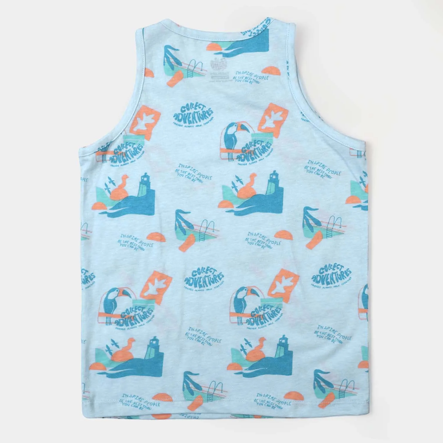 Boys Cotton Sando Adventure - Blue