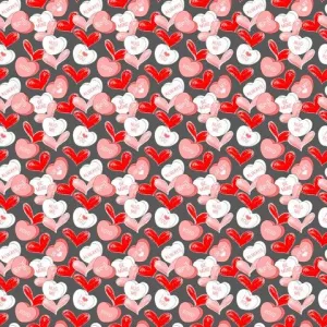 Candy Hearts 1 mil PUL Fabric - Made in the USA