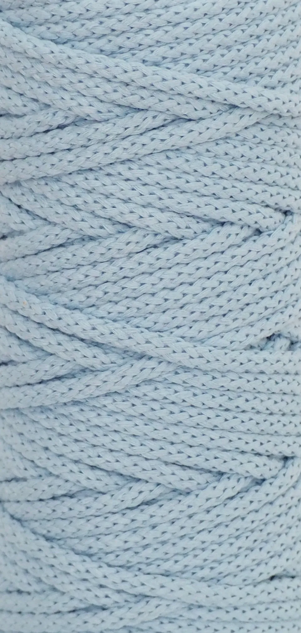 Cotton Braided Cord - 5mm - Baby Blue ♻️