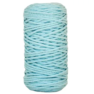 Cotton Braided Cord - 5mm - Sky Blue ♻️