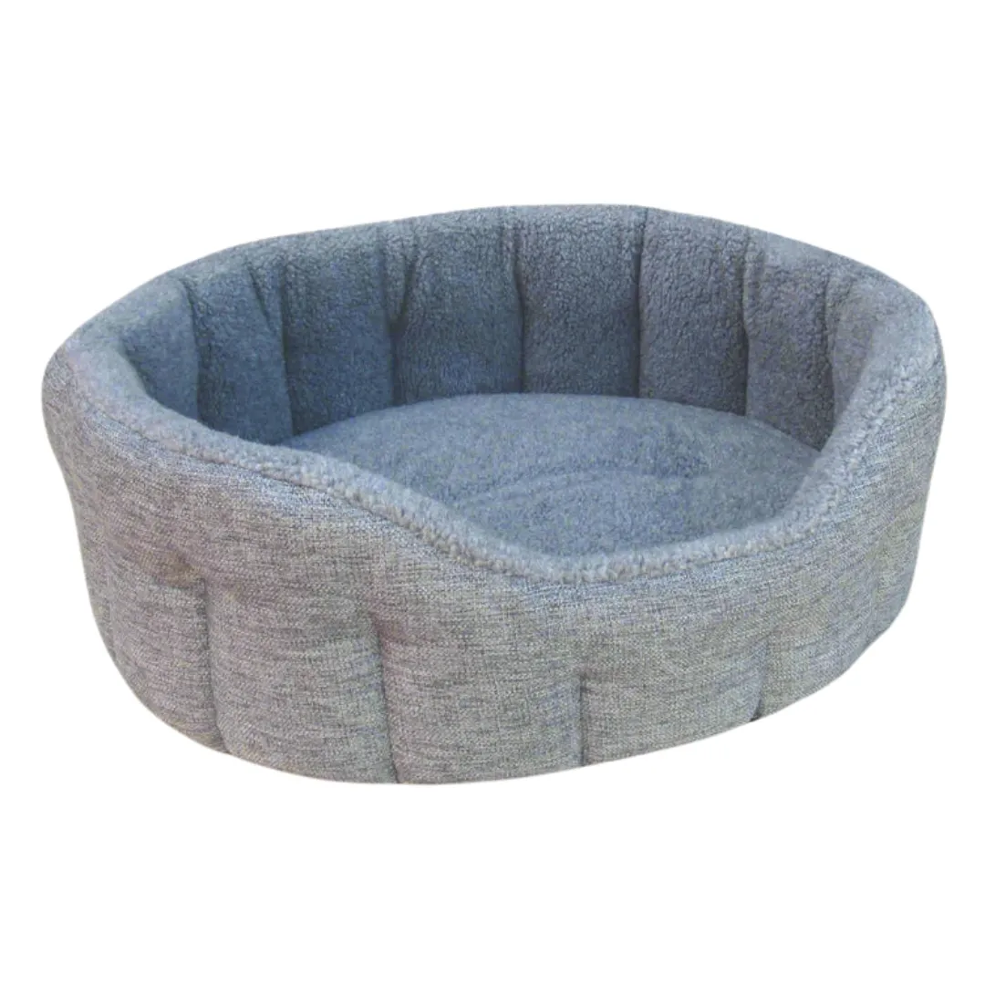 Country Dog Premium Heavy Duty Basketweave Bed with Fleece Lining