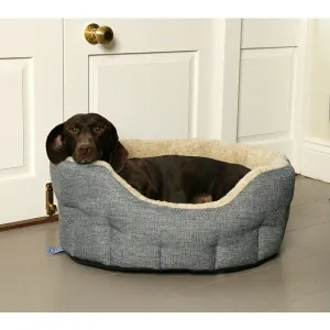 Country Dog Premium Heavy Duty Basketweave Bed with Fleece Lining