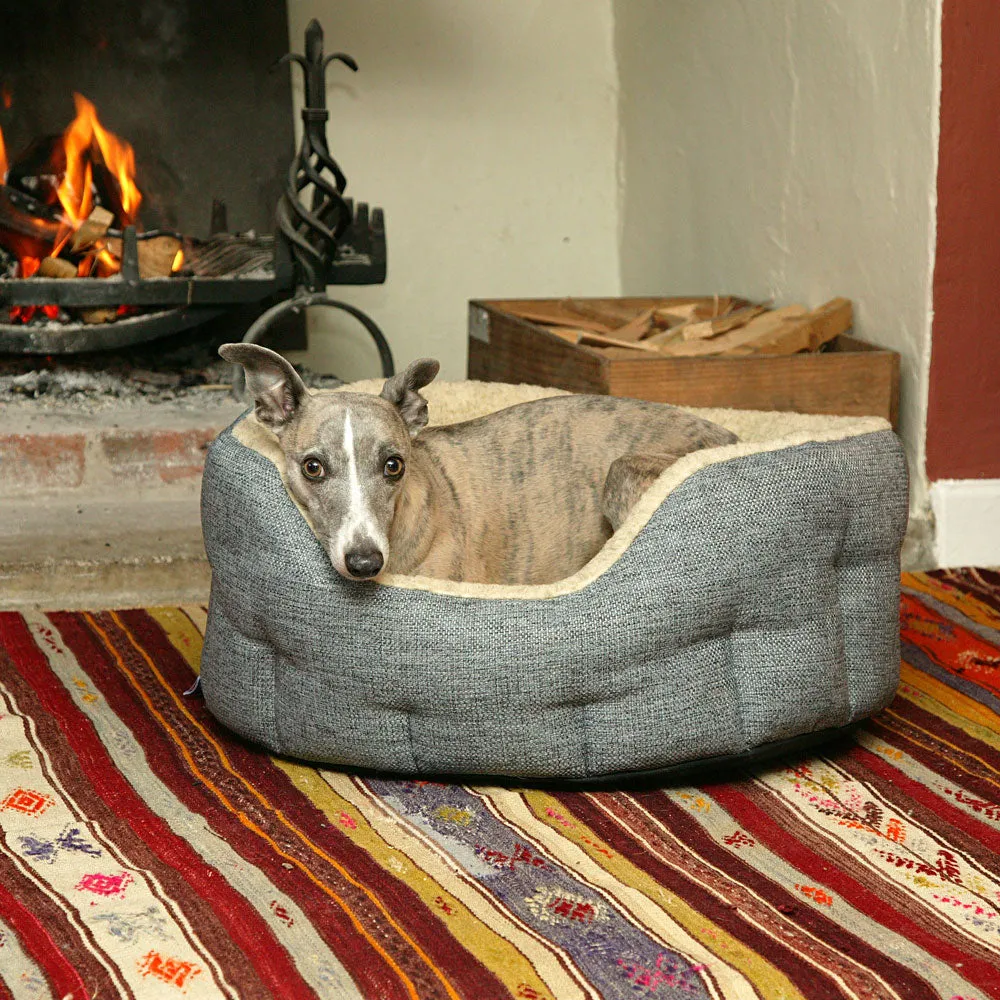 Country Dog Premium Heavy Duty Basketweave Bed with Fleece Lining