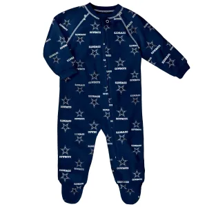 Cowboys Logo Zip Up Pajamas