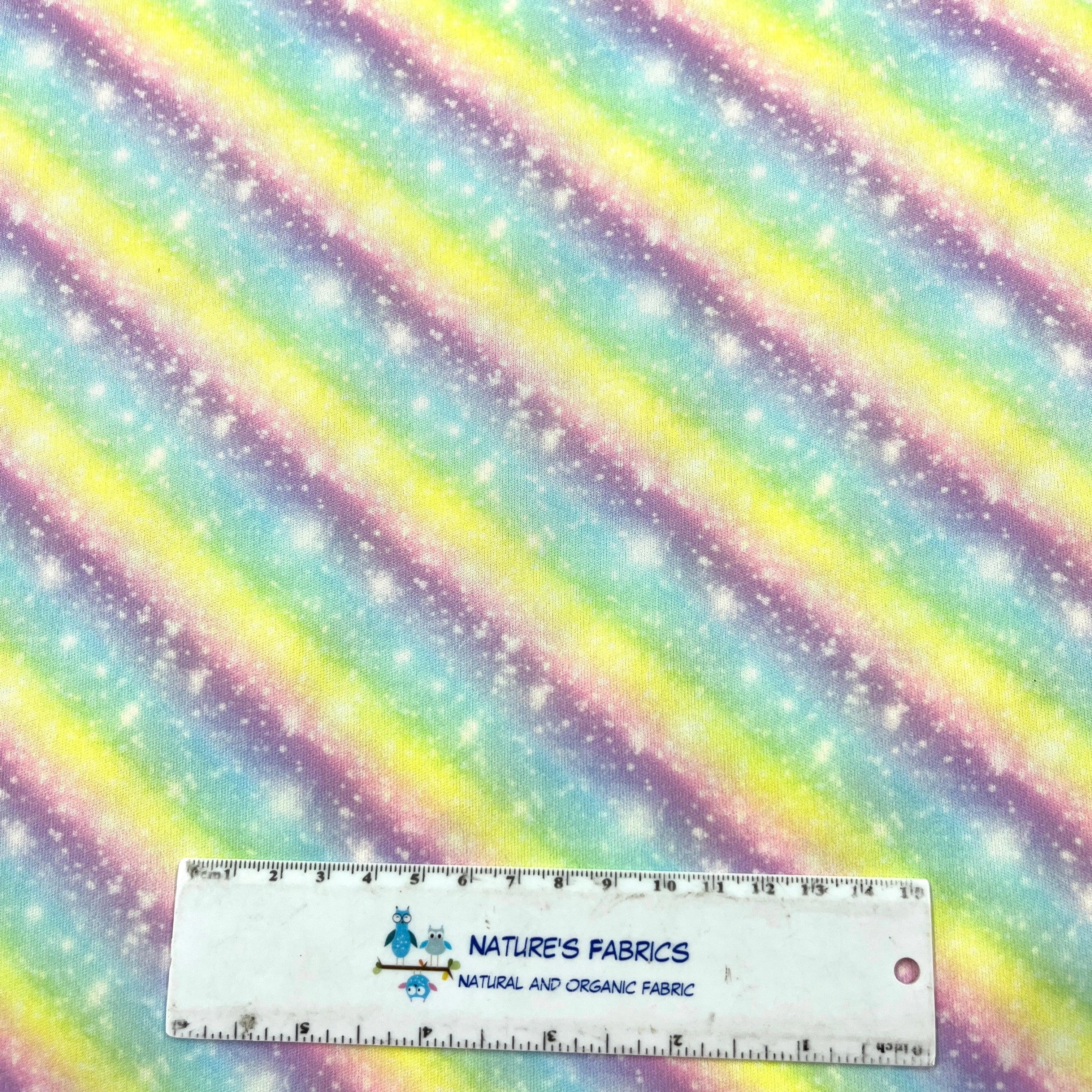 Diagonal Rainbow 1 mil PUL Fabric - Made in the USA