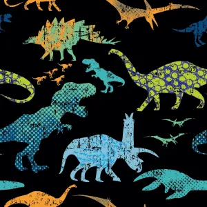 Distressed Dinos 1 mil PUL Fabric - Made in the USA