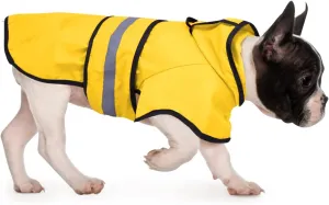 Dog Raincoat Hooded Slicker Poncho for Small to X-Large Dogs and Puppies Yellow - S