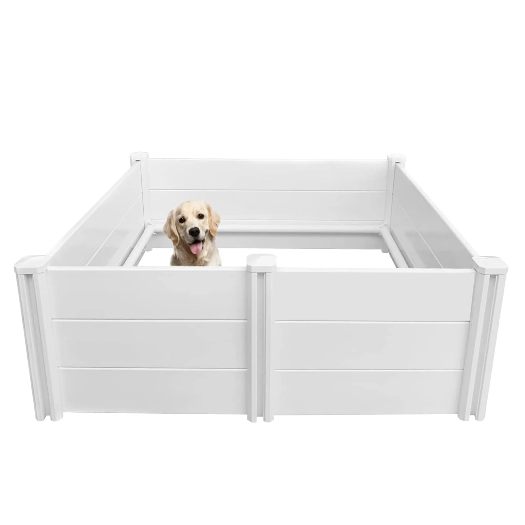 Dog Whelping Box 1.15m x 1.15m x 0.48m - Puppy Birthing PVC Pen