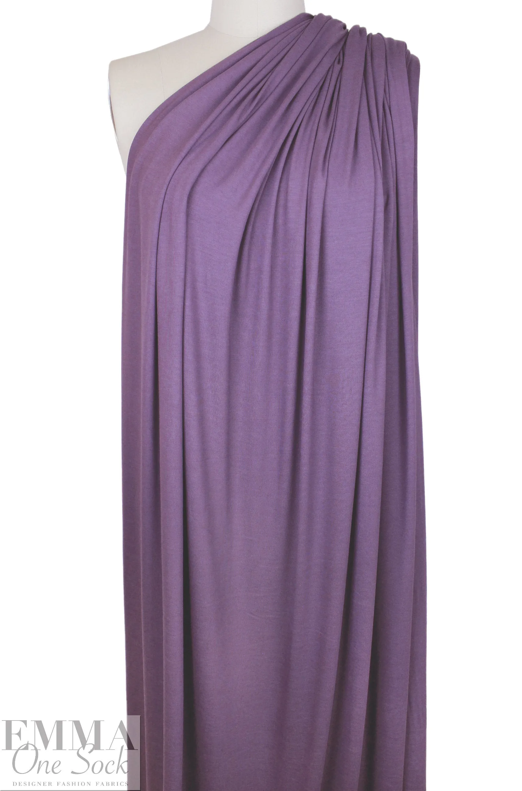 dusty grape Oeko-Tex bamboo/spandex 4-way jersey