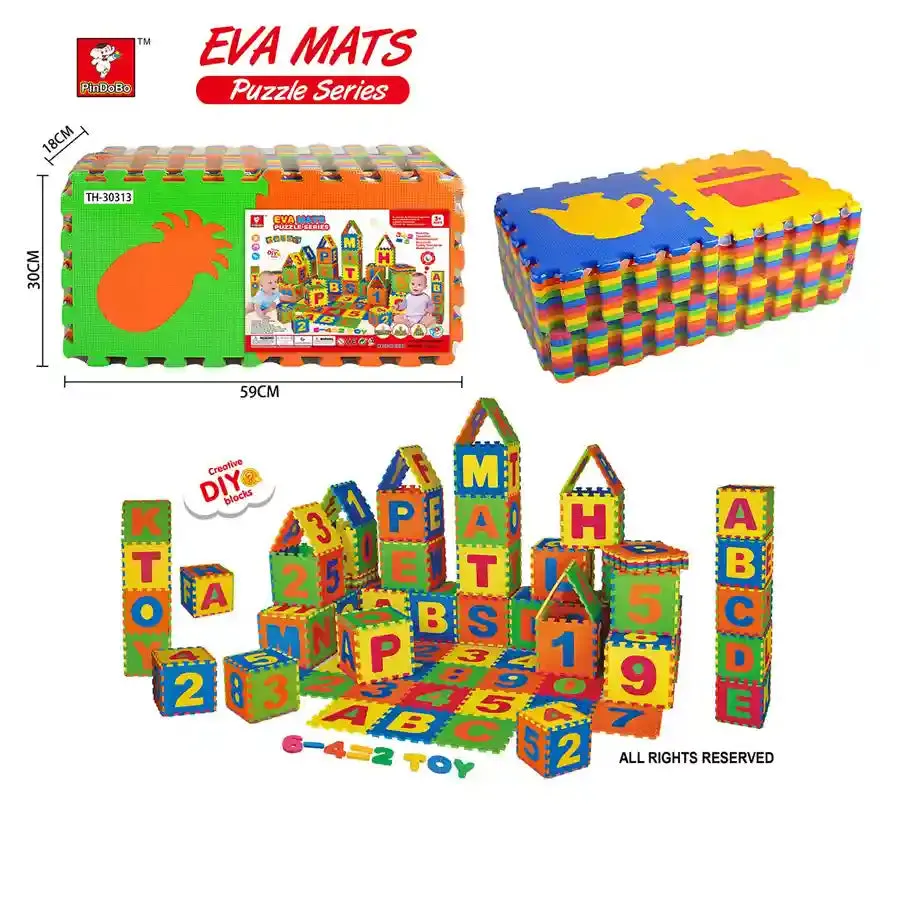 Eva Mat fruit tableware floor mat puzzle 36pcs