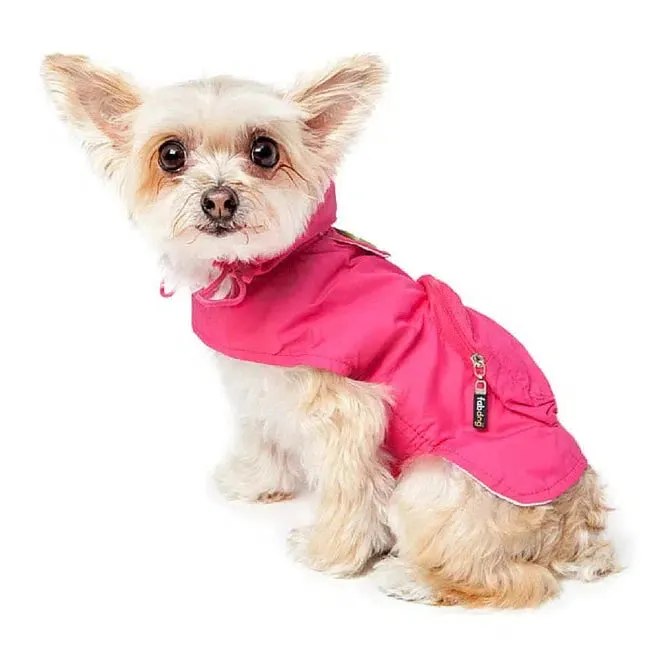 Fabdog | Hot Pink Packaway Dog Raincoat