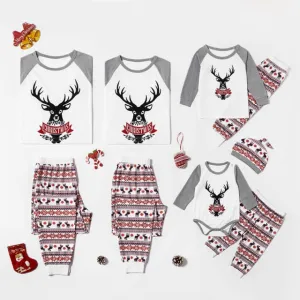 Family Matching Christmas Pajamas Set - Light Grey