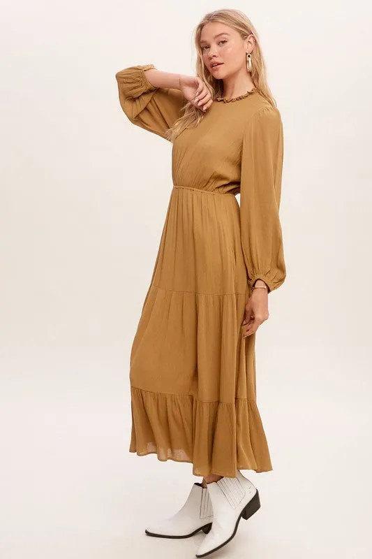 Feminine Boho Inspired Maxi Woven Dress