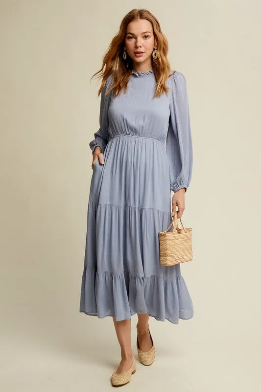 Feminine Boho Inspired Maxi Woven Dress