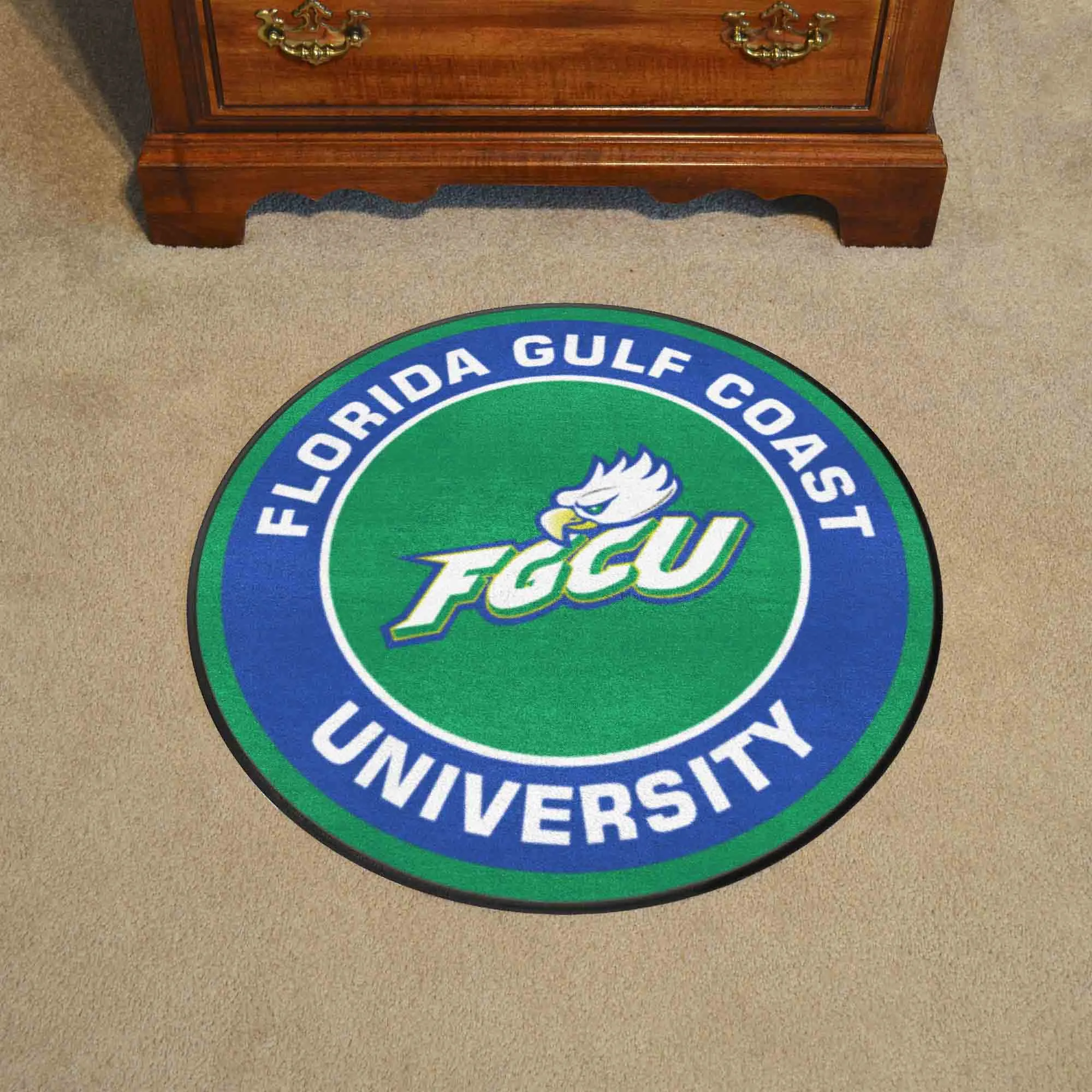 Florida Gulf Coast Eagles Roundel Rug - 27in. Diameter