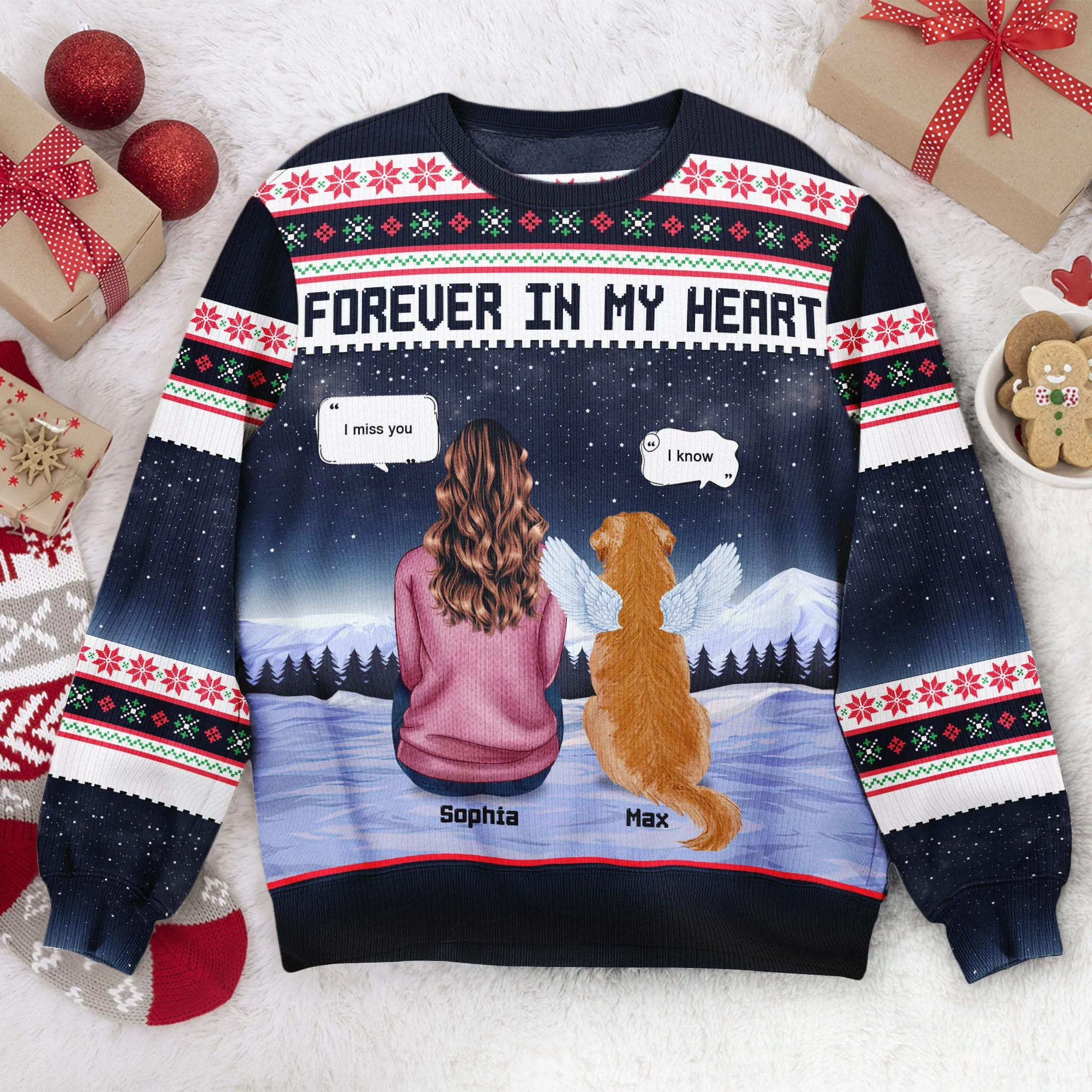 Forever In My Heart - Personalized Ugly Sweater