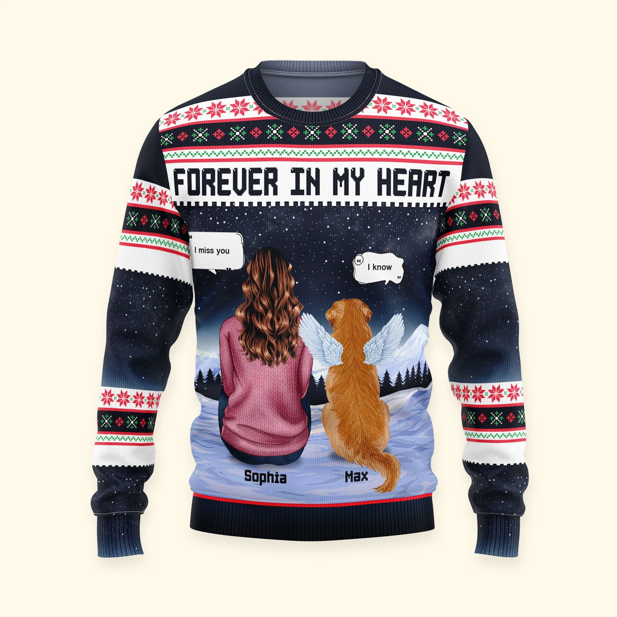 Forever In My Heart - Personalized Ugly Sweater