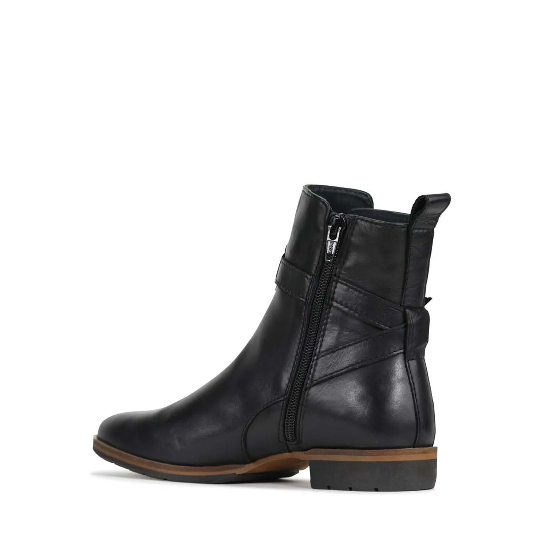 GABBI BUCKLE ANKLE BOOTS LEATHER