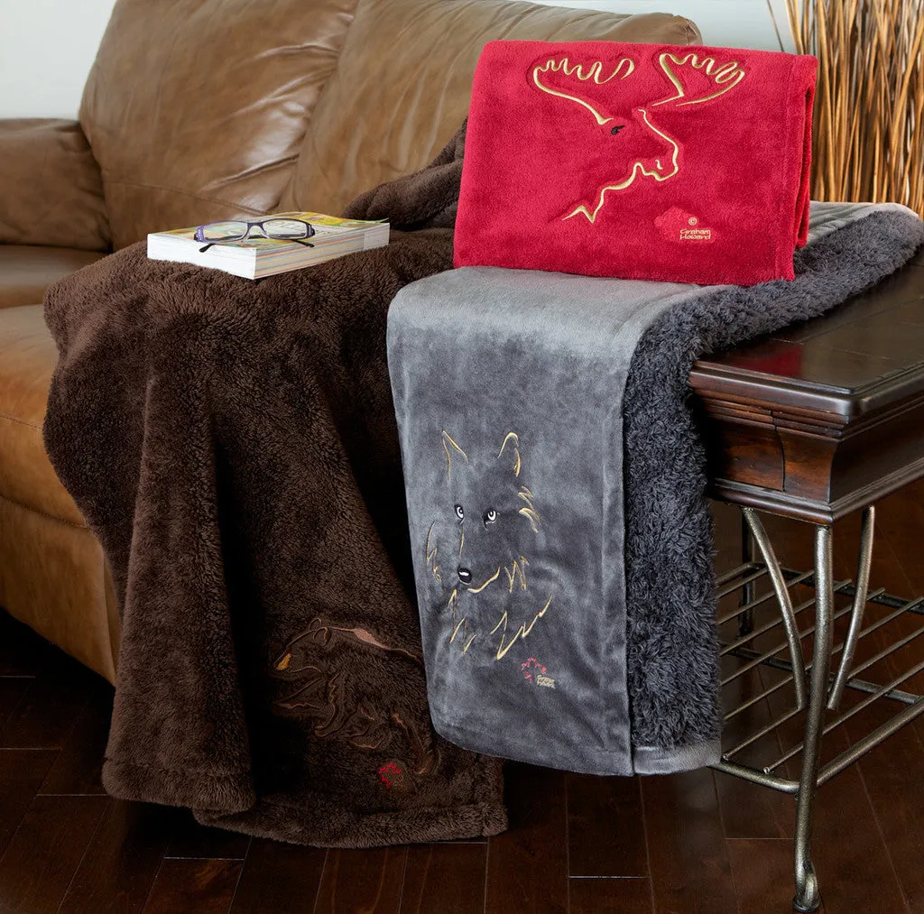 Graham Howard© "Moose" Velura™ Throw Blanket - Red