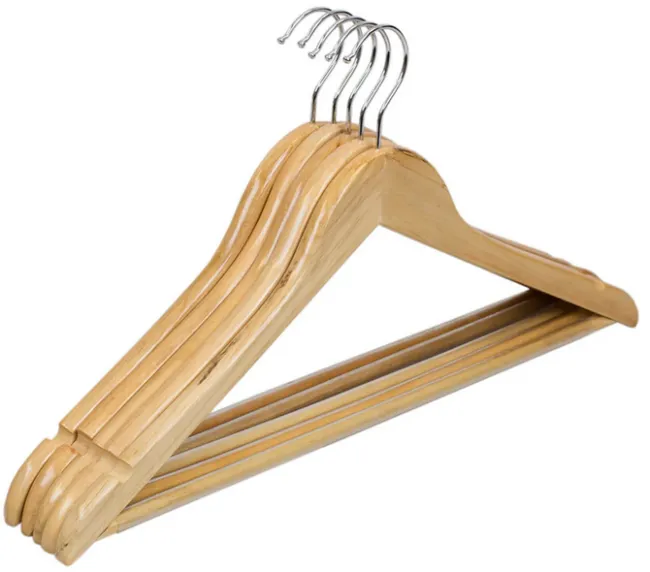 HANGERS NATURAL NON SLIP 5pc