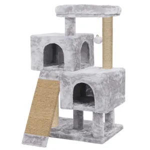 Hiputee Condo Activity Tree with Scratching Post for Kittens & Cats (Grey)