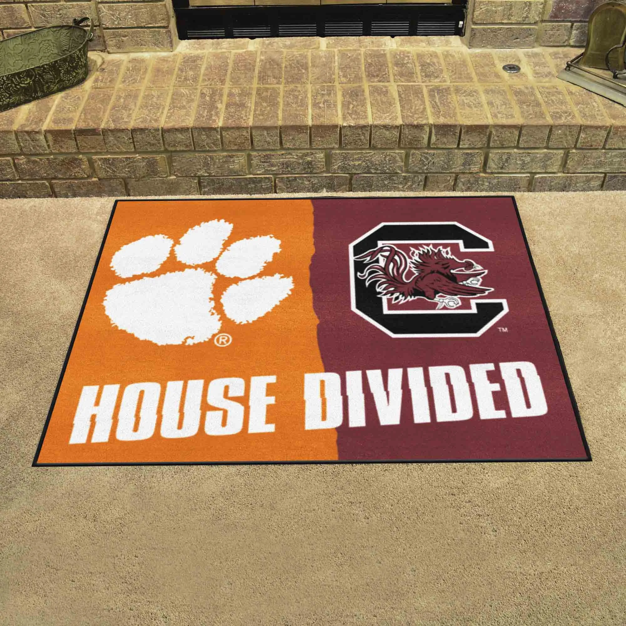 House Divided - Clemson / South Carolina House Divided House Divided Rug - 34 in. x 42.5 in.