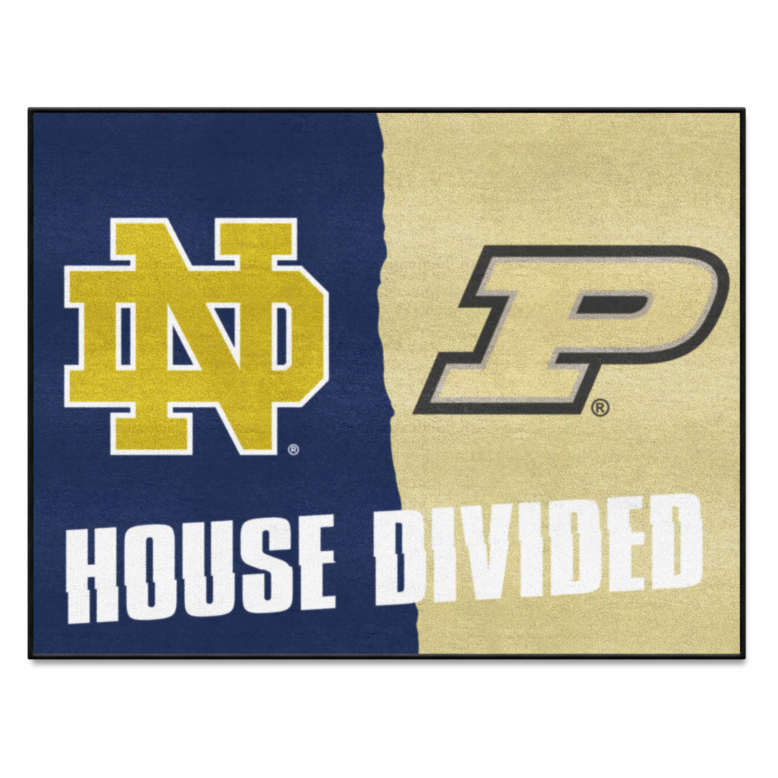 House Divided - Notre Dame / Purdue House Divided House Divided Rug - 34 in. x 42.5 in.