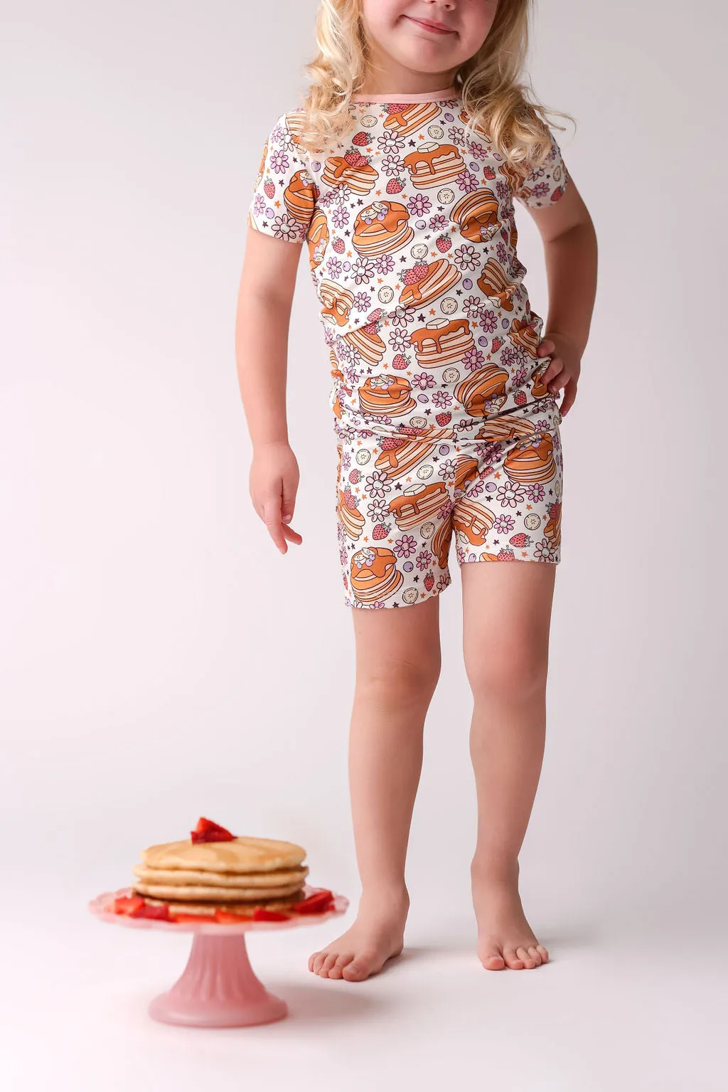 In My Jammers Pancake S/S 2pc PJ Set w/Shorts