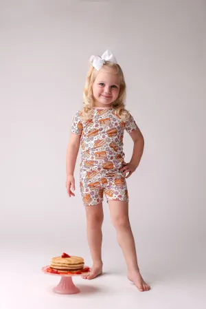 In My Jammers Pancake S/S 2pc PJ Set w/Shorts