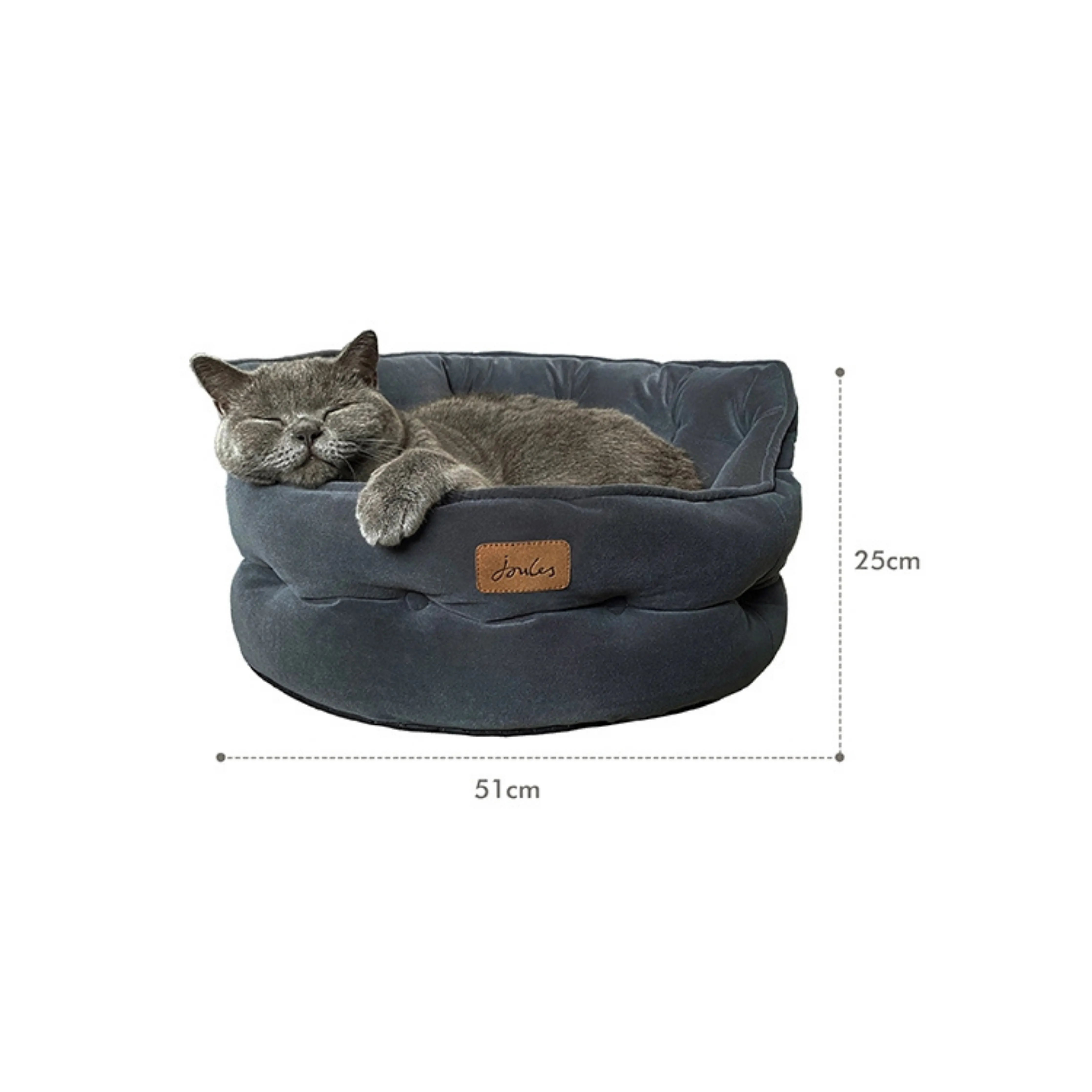 JOULES-CHESTERFIELD PET BED GREY SMALL