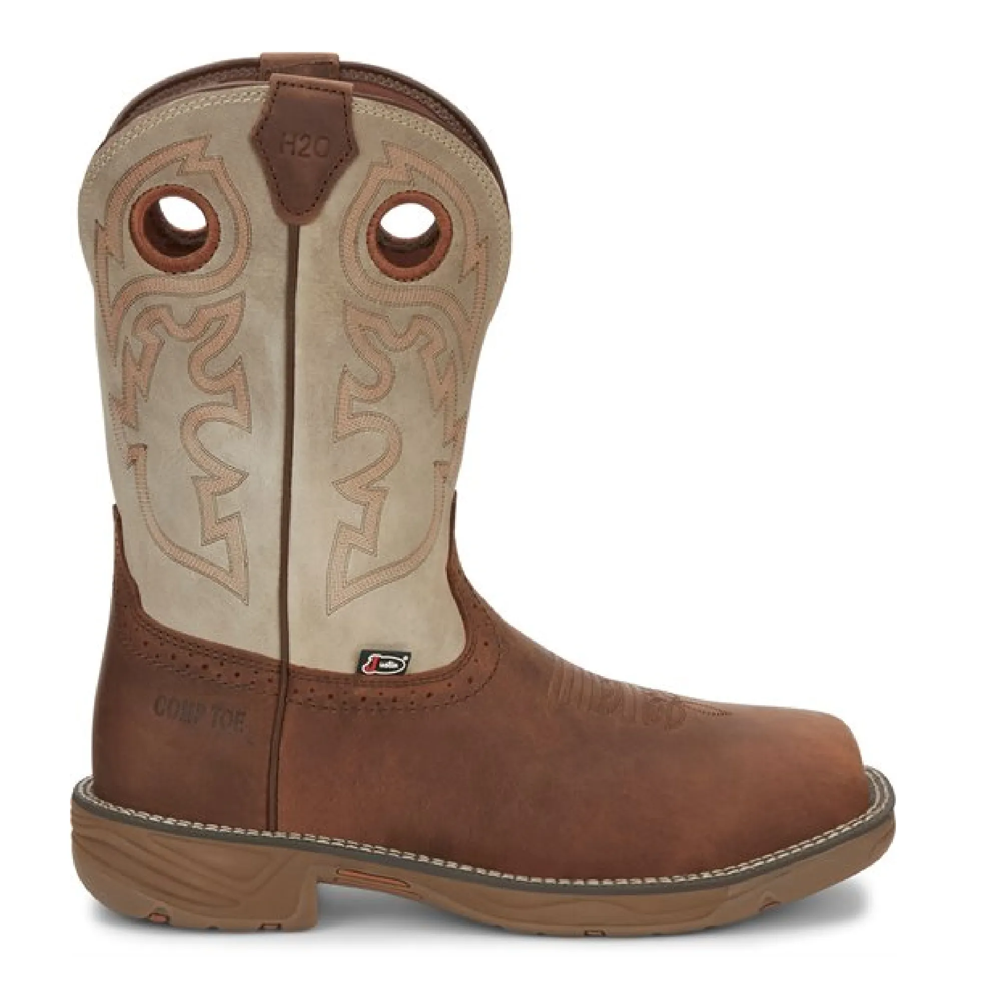 Justin Work Boots Rush Comp Toe | Style WK4338 Color Rust