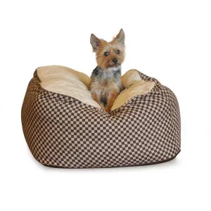 K&h Pet Products Deluxe Cuddle Cube Pet Bed Small Brown 22" X 22" X 12"