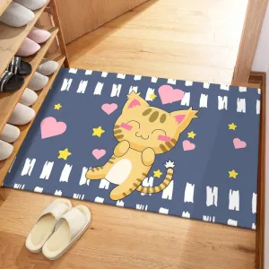 Kids Anti-Slip Door Mat (314)-Cartoonic Cat