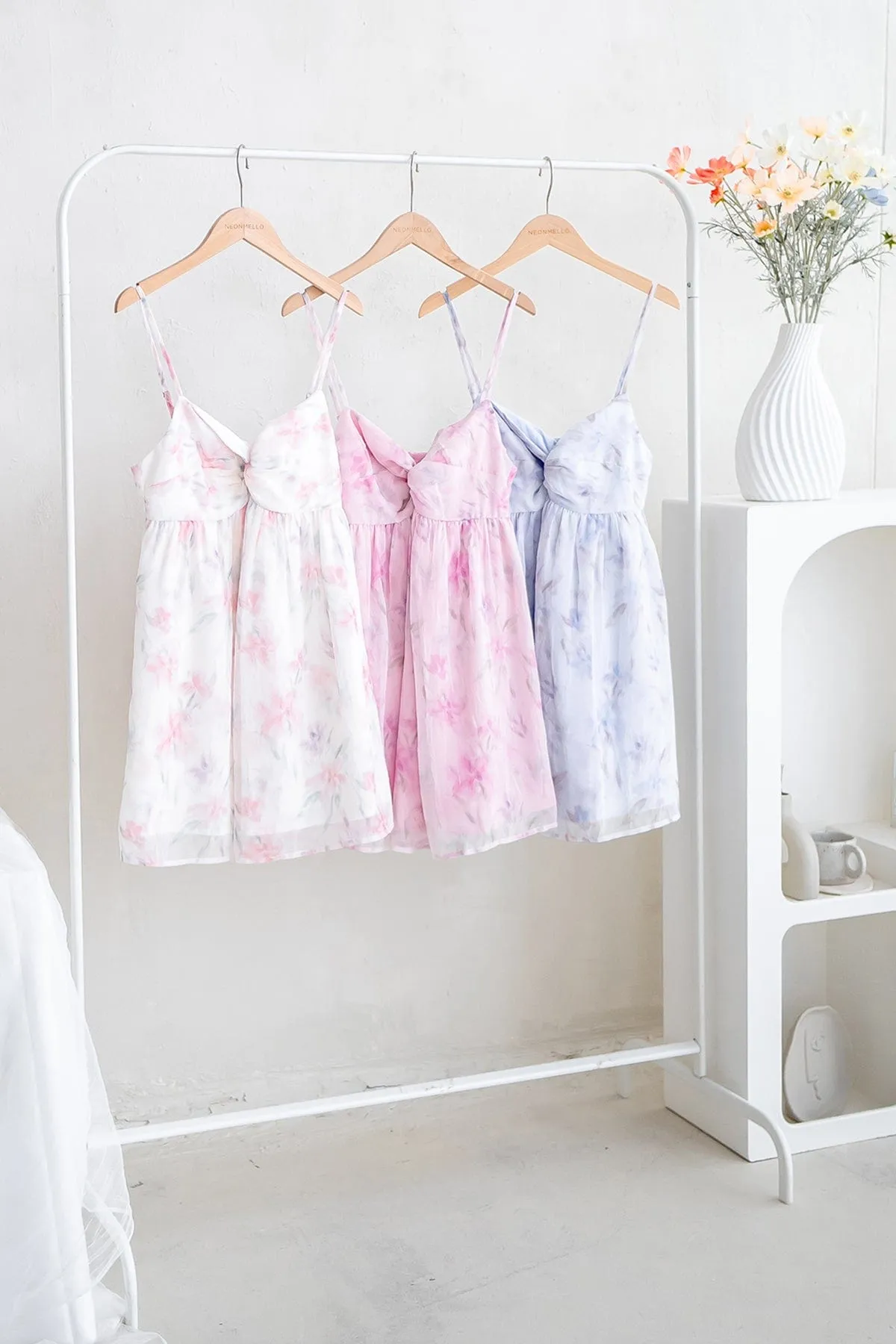 KURA FLORAL KNOT DRESS IN SPARKLY PASTEL