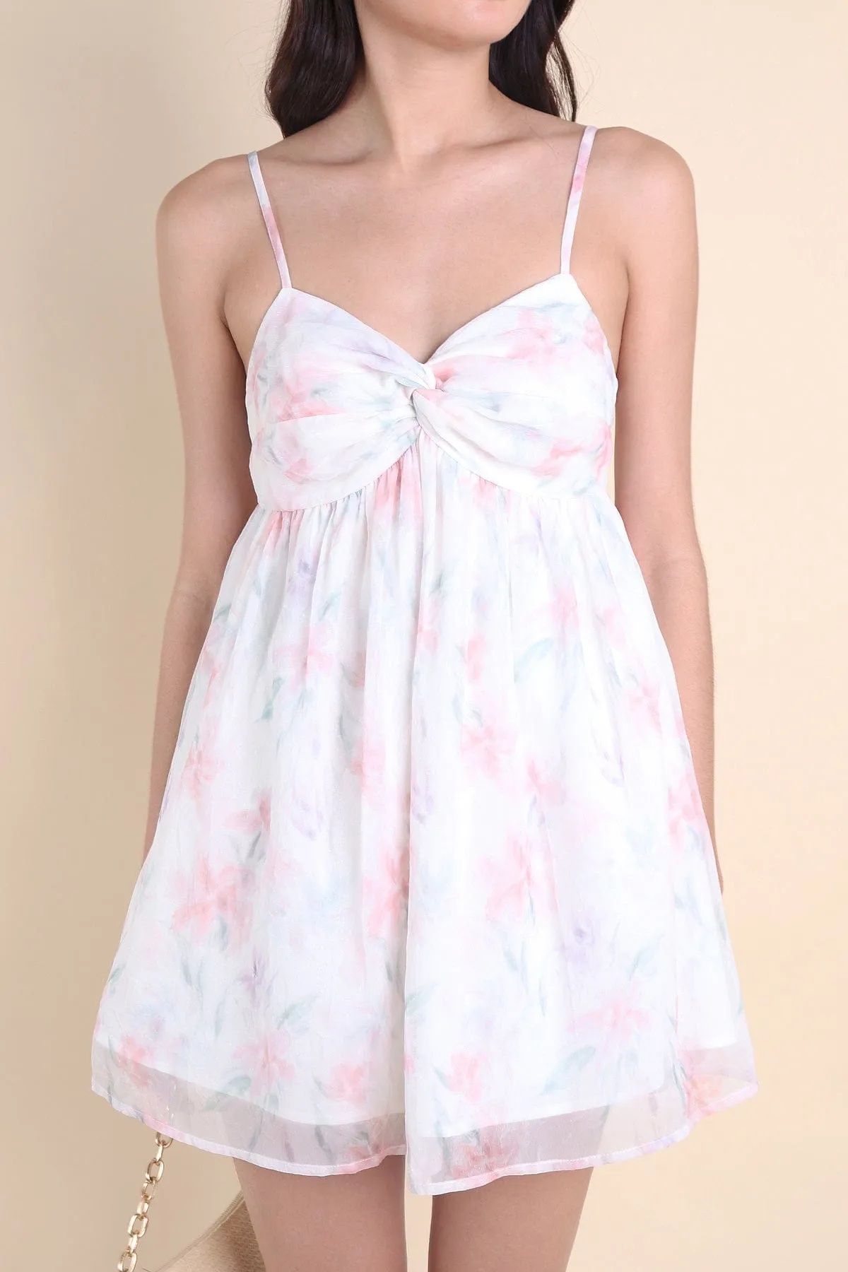 KURA FLORAL KNOT DRESS IN SPARKLY PASTEL