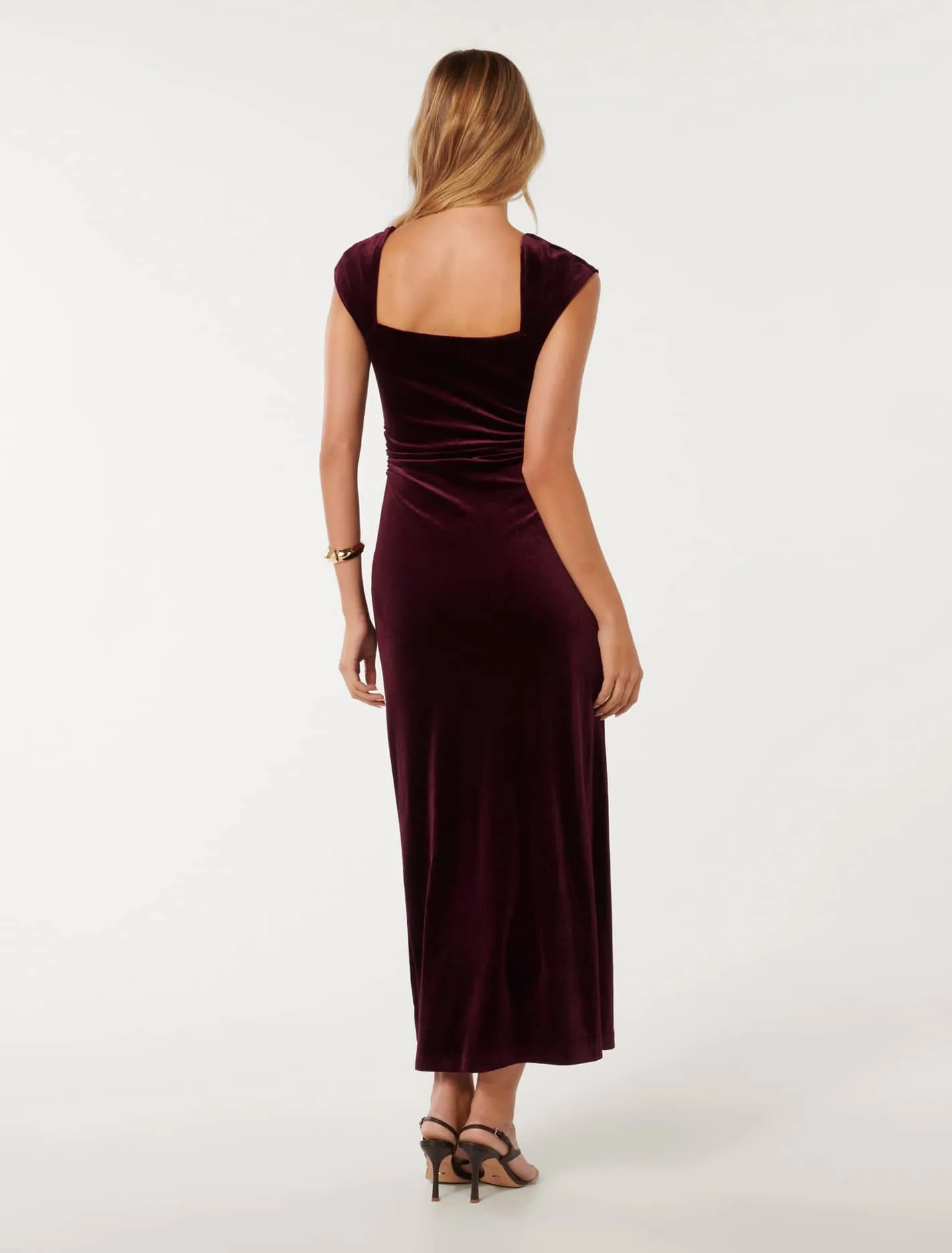 Lara Cap Sleeve Velvet Dress